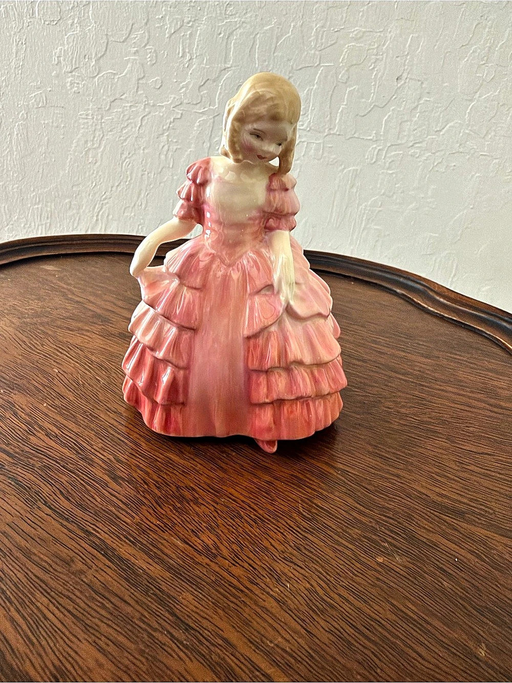 Royal Doulton Rose Figurine Pink Ceramic HN 1308